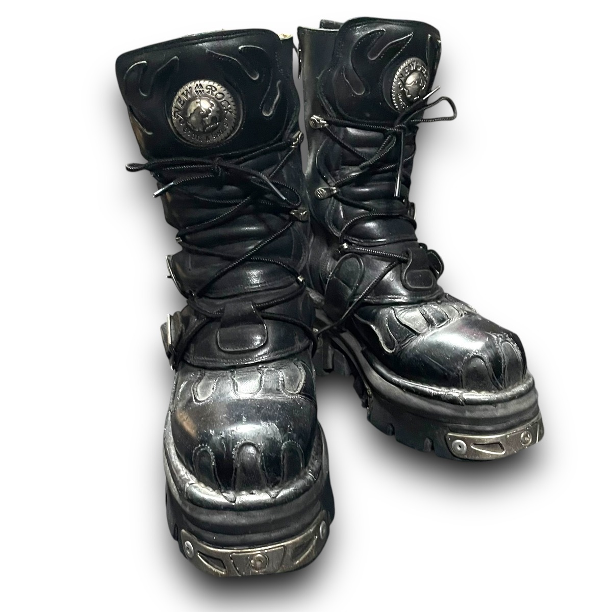 【NEW ROCK】metallic design boots | 屍裏