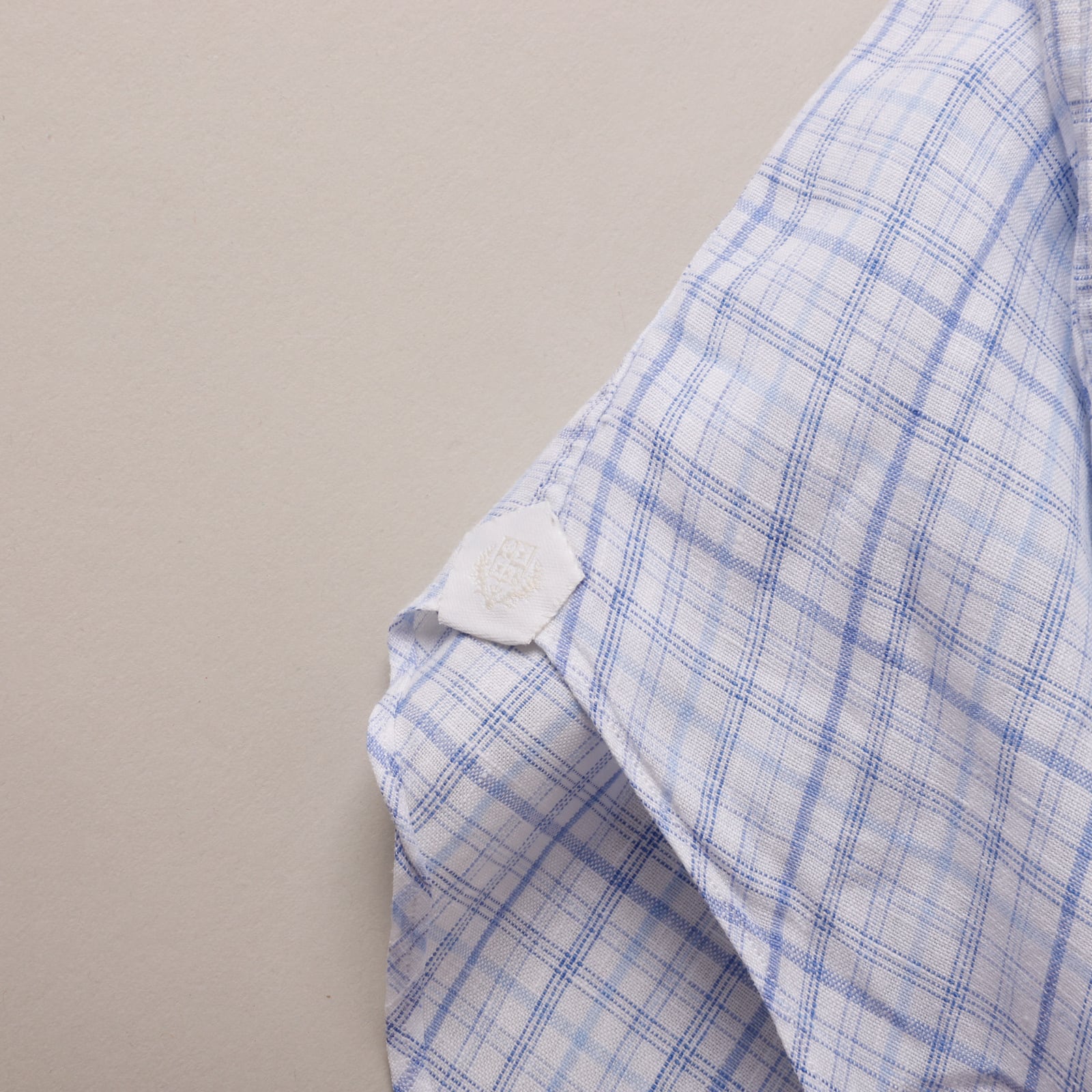 定価15万】Loro Piana special B.D. linen shirt made in Italy Blue