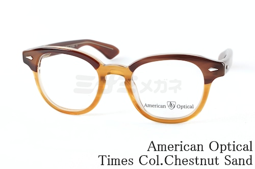 American Optical メガネ Times COL.Chestnut Sand ウェリントン タイムス アメリカンオプティカル AO 正規品