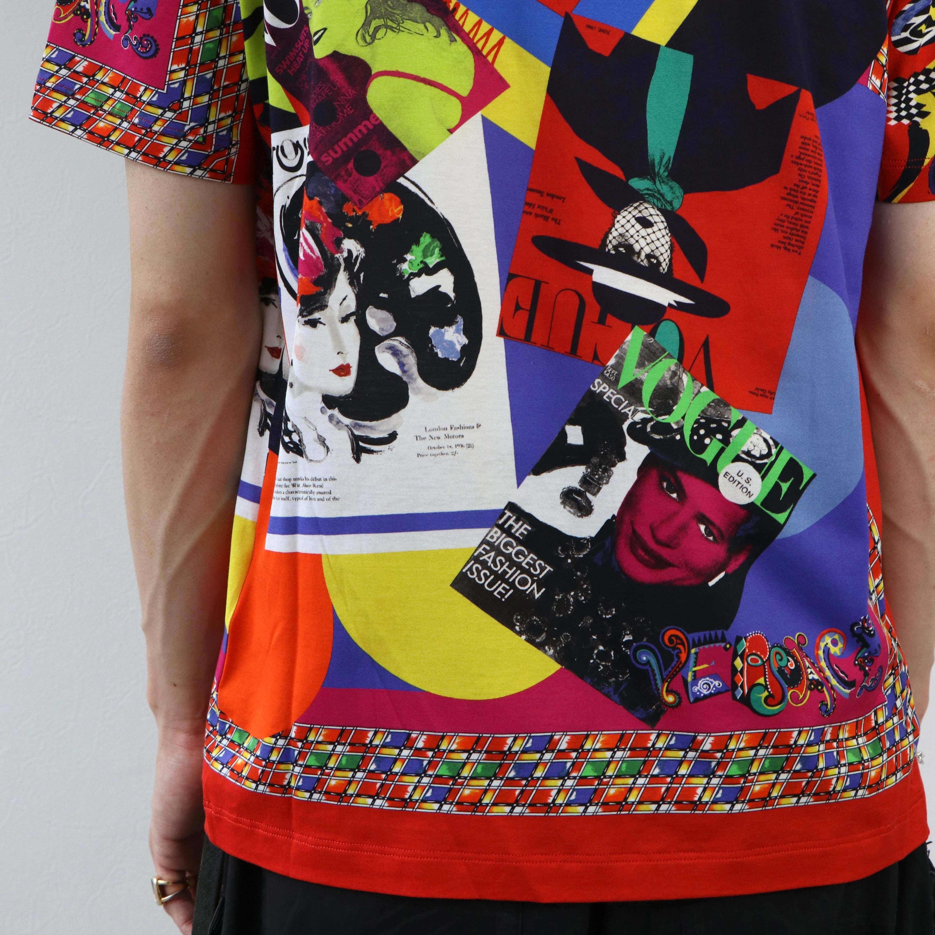 ヴェルサーチェ VERSACE Tシャツ ヴェルサーチクラシックVERSACE CLASSIC V2 ロゴトリムメッシュニットT