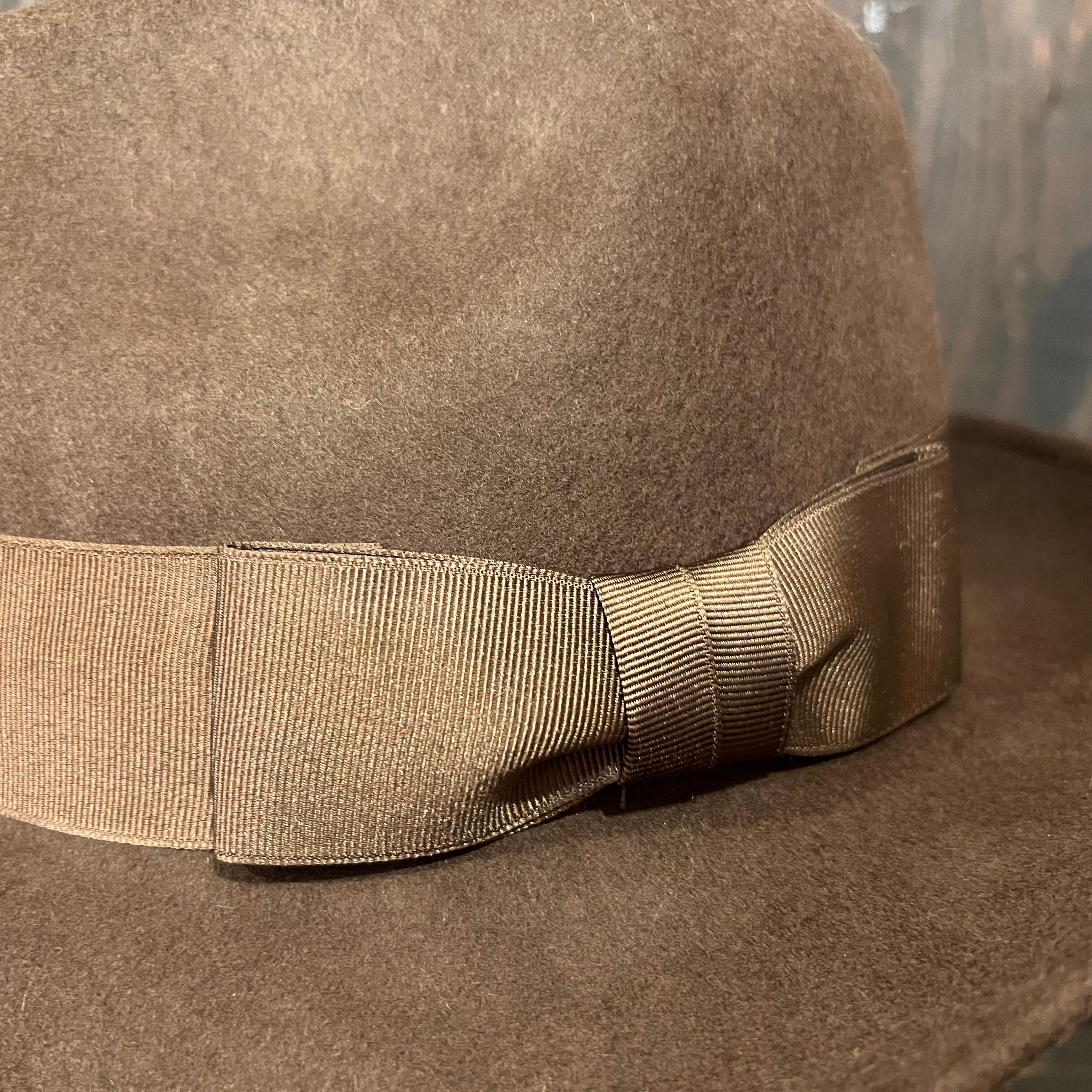 オリジナル フェルトクラシック4cmリボンフェドラハット | CANDY WOOD