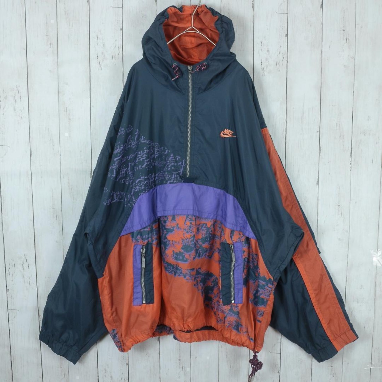 NIKE ナイキ ナイロンジャケット アノラックパーカー 白タグ 90s  