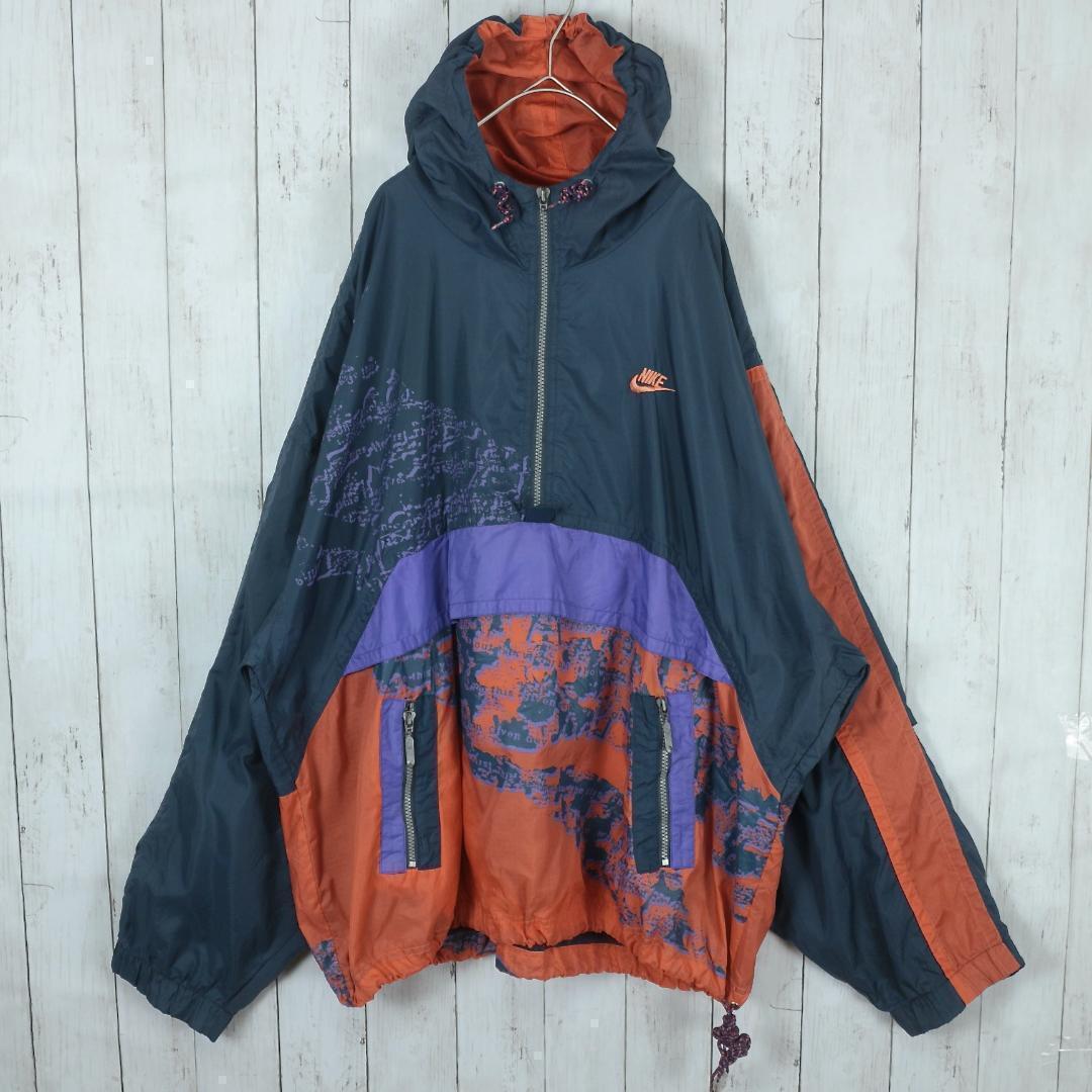 NIKE ナイキ ナイロンジャケット アノラックパーカー 白タグ 90s  