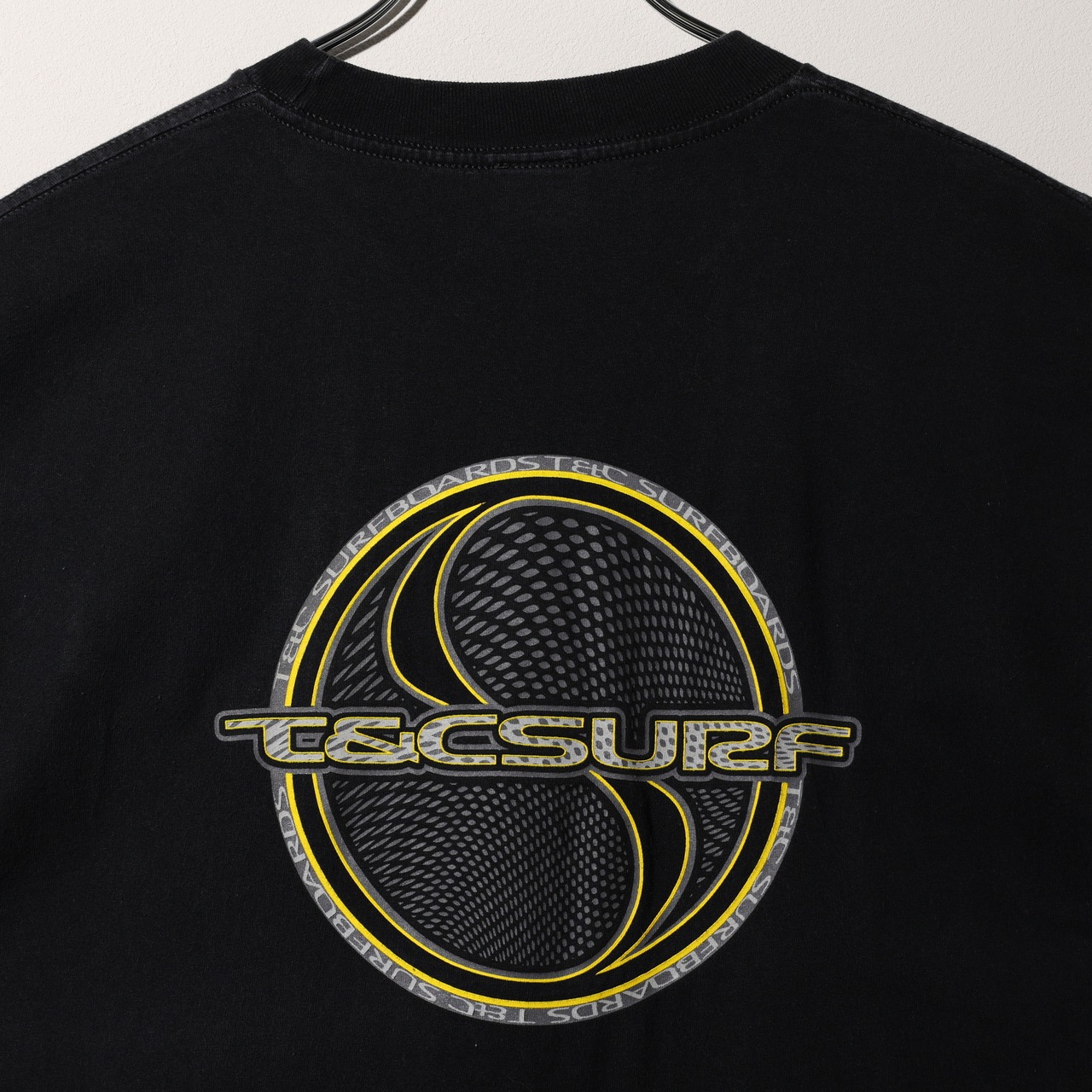 美品 L 90s USA 陰陽 T&C Surf サーフTシャツ ブラック 黒
