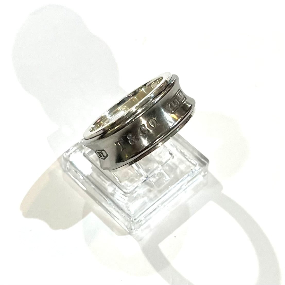 TIFFANY&CO】 【 12号】2415 チタン×シルバー925 T&CO ナロー