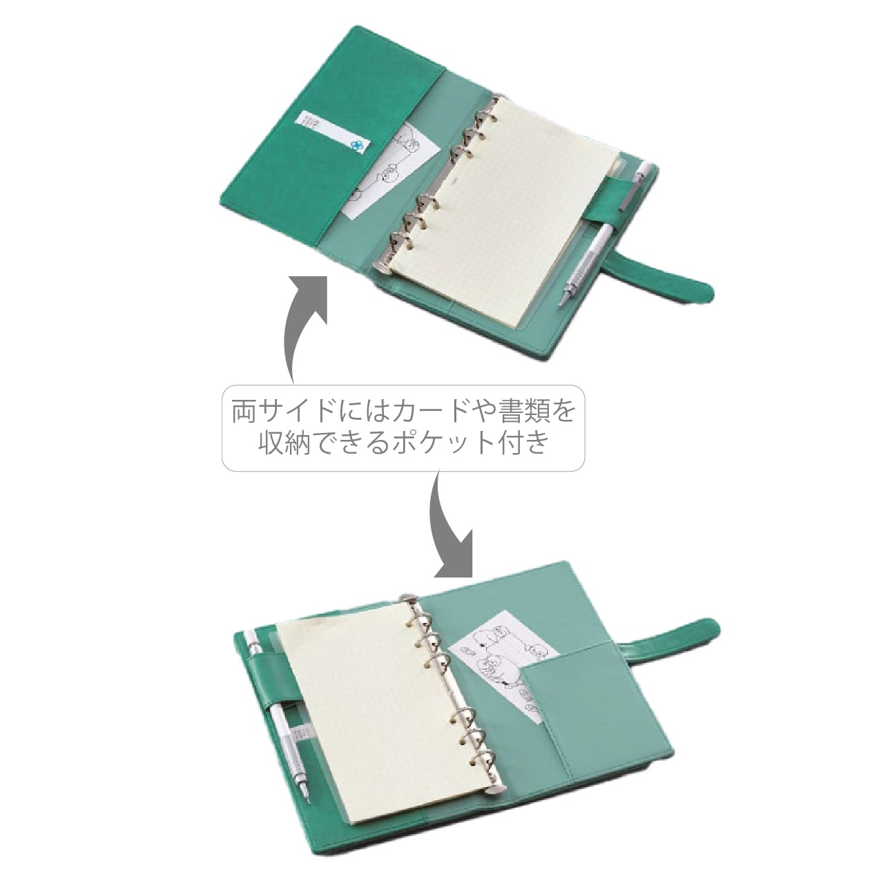 PUレザー 6穴バインダー ミニ6サイズ-mini6- / [ UNA RONDINE ] ガルフ