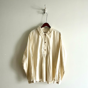 C53130 Cotton Soft Flannel Gathered Yoke Shirt