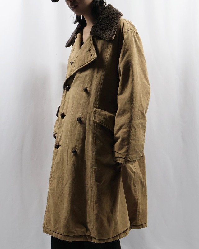 【I.S】fur trimmed oversize coat