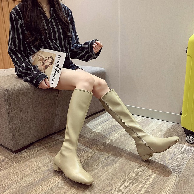 ブーツオータムスタンダード レトロ 靴 シューズ 秋物 スクウェア フェイクシューズ67608132524