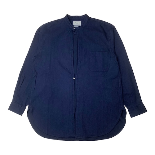 【Marvine Pontiak Shirt Makers】Stand Collar SH(Indigo Dobby)〈国内送料無料〉ラスト1点※メーカーの意向によりオンラインストアでのカート機能でのご注文不可となります。