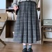 レトロチェック柄タックスカート ・12234
