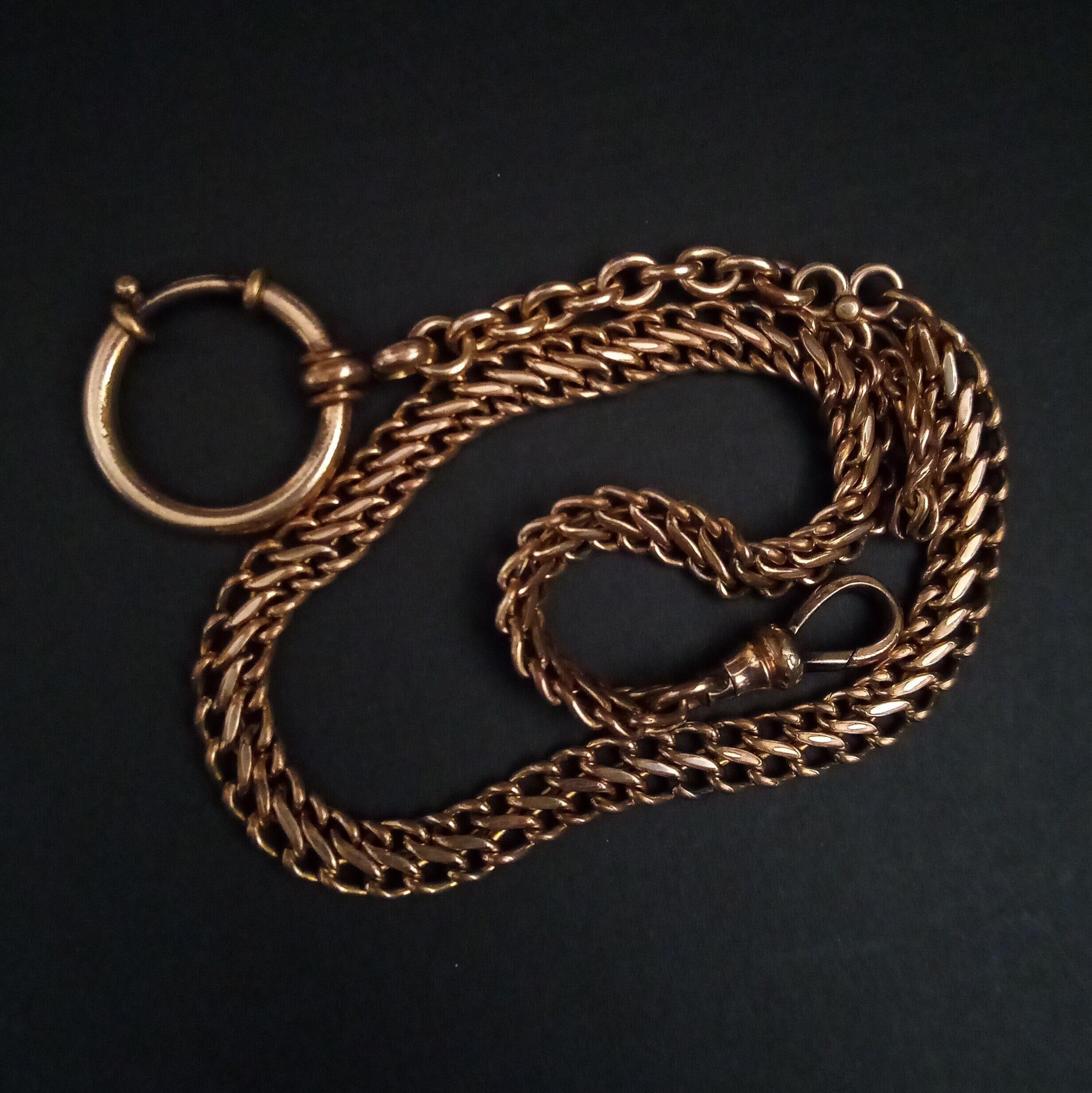 Antique Victorian Pocket Watch Chain with pendant chain
