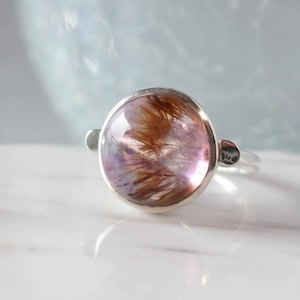 Goethite in Amethyst ゲーサイトインアメシスト リング