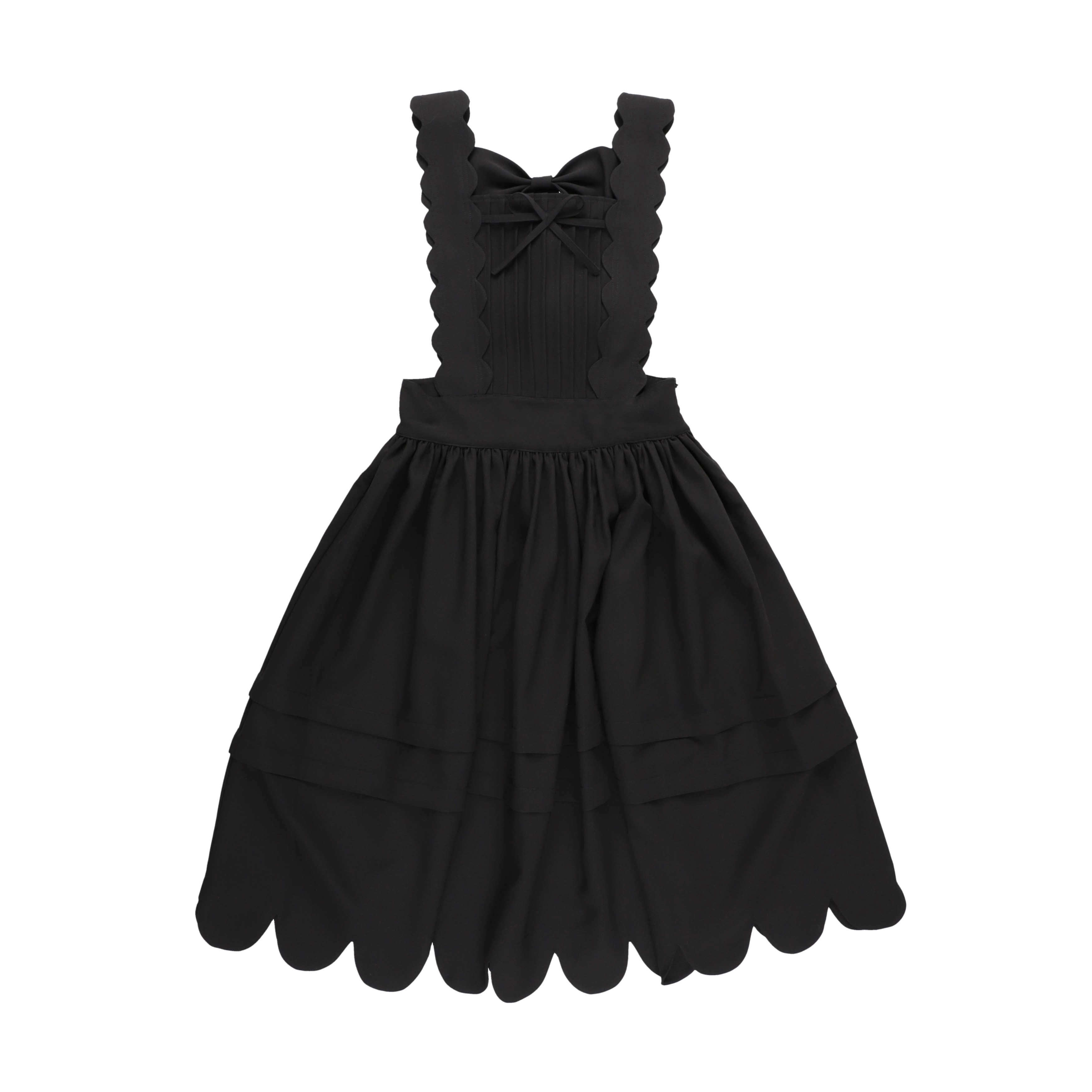スカラップジャンパースカート BLACK