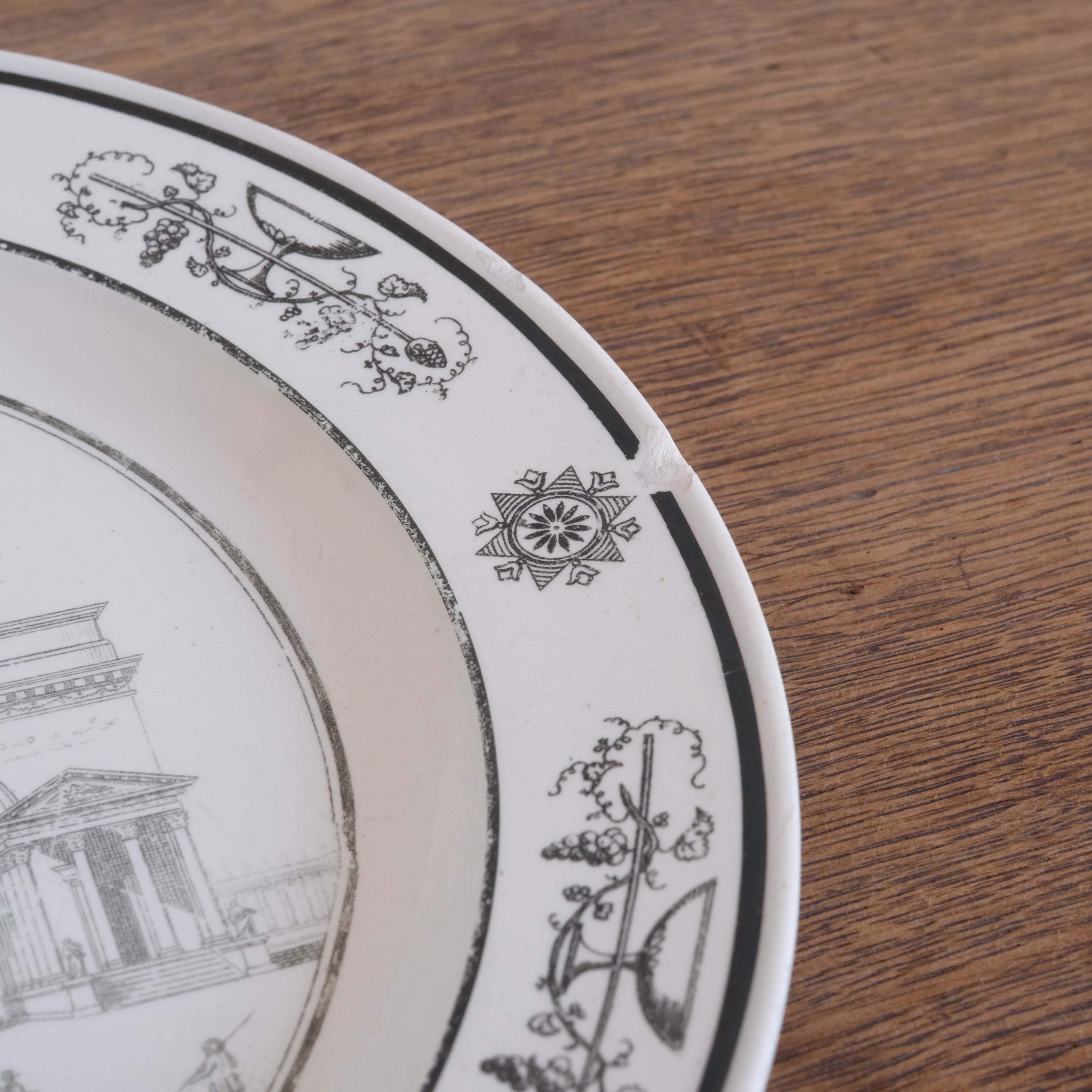 Creil / Grisaille plate | blanche0523
