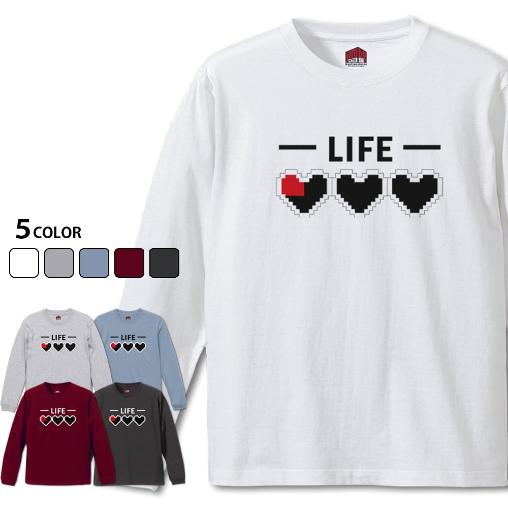 ライフゲージ 長袖】 ゲーム風ライフTシャツ | Jumble Base