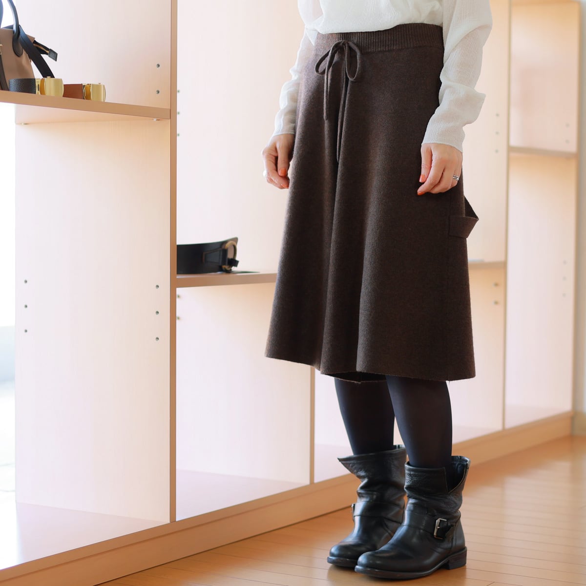 Munich / ミューニック ウォーム&メルティーニット ハーフパンツ| 手洗い可で上品に決まる大人の旬ボトム