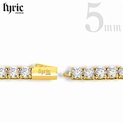【最高級】stainless316L 5mm 18cm luxury tennis bracelet  gold