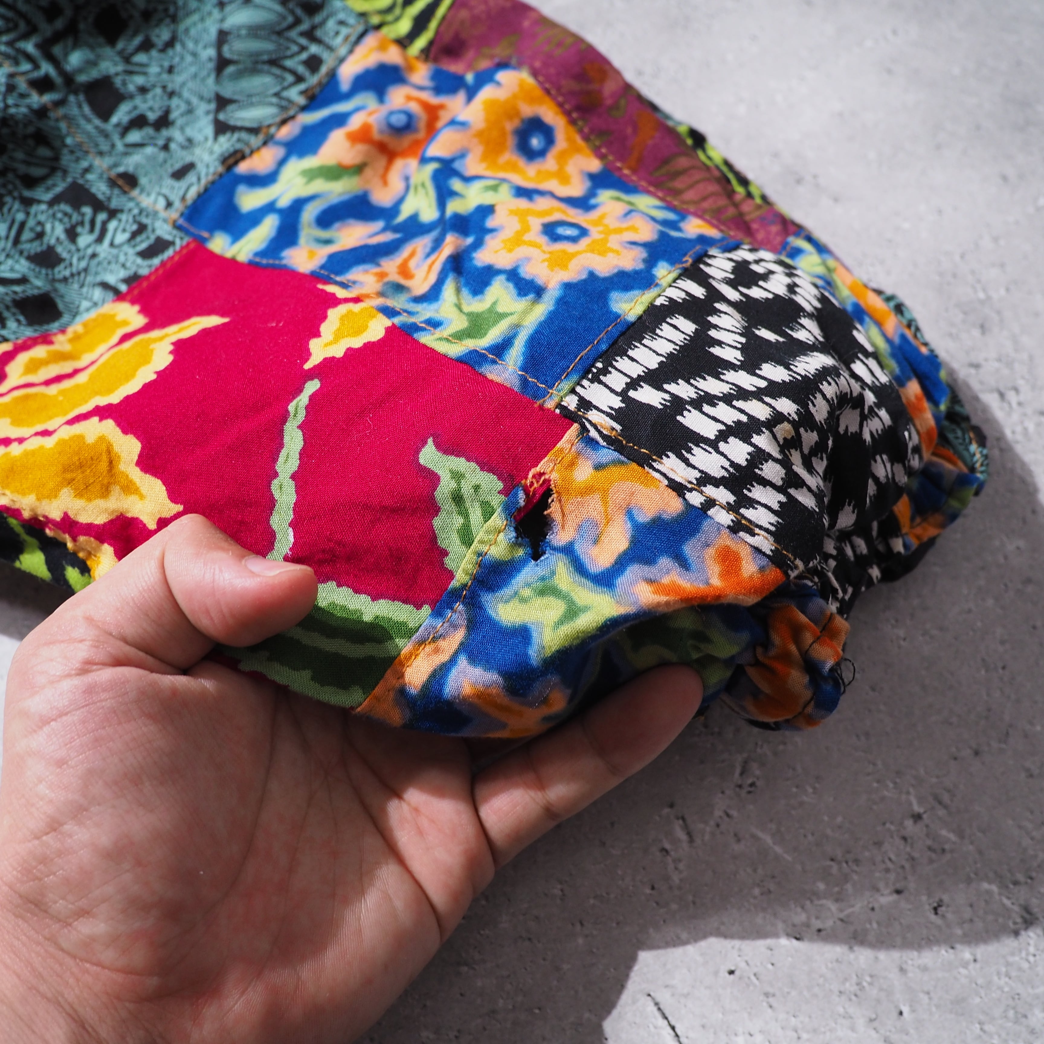 psychedelic × ethnic patchwork panel switching Design vintage loose silhouette jacket