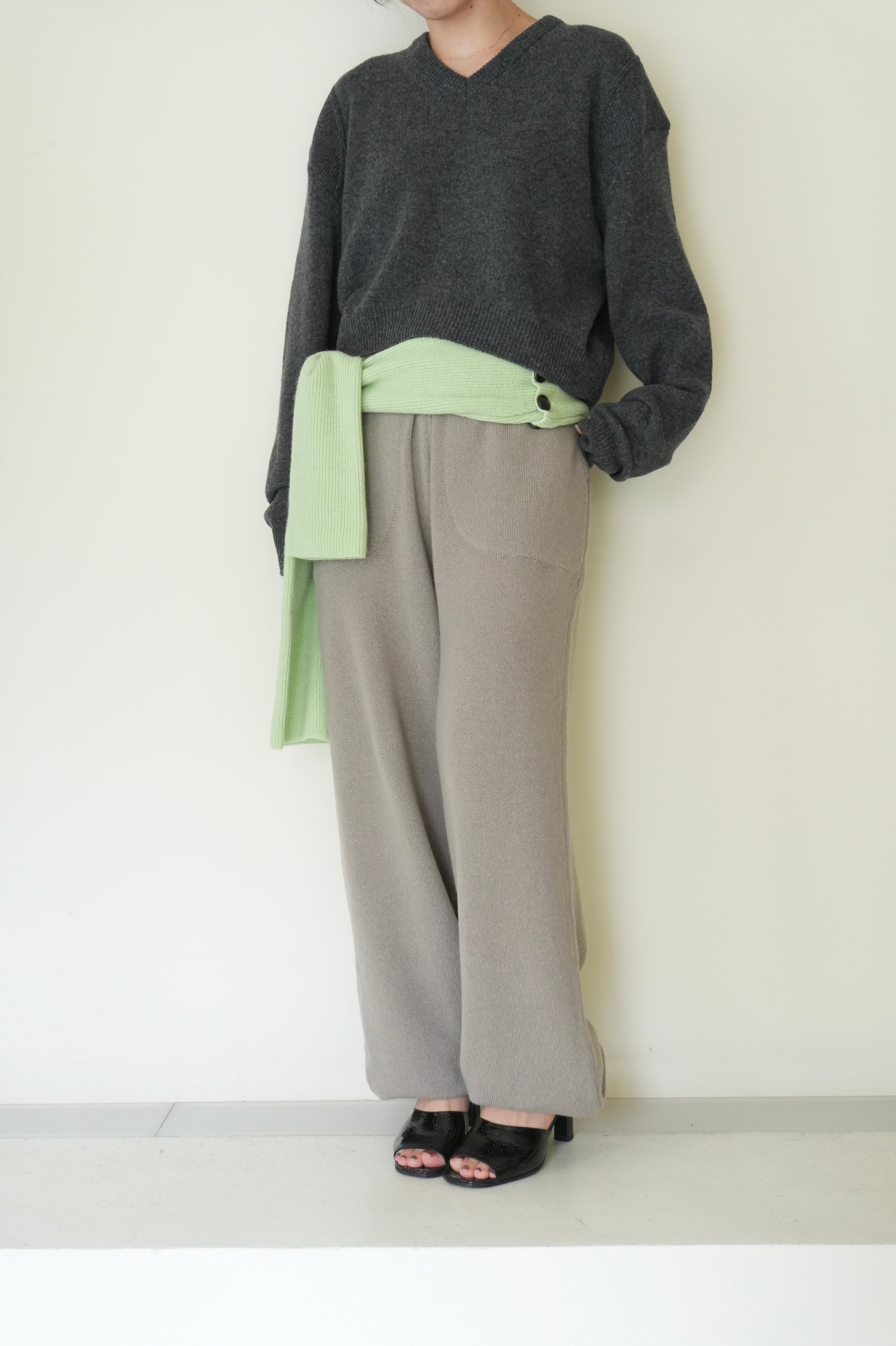 【 KAYLE 】KNIT AWEAT PANTS(TAUPE)