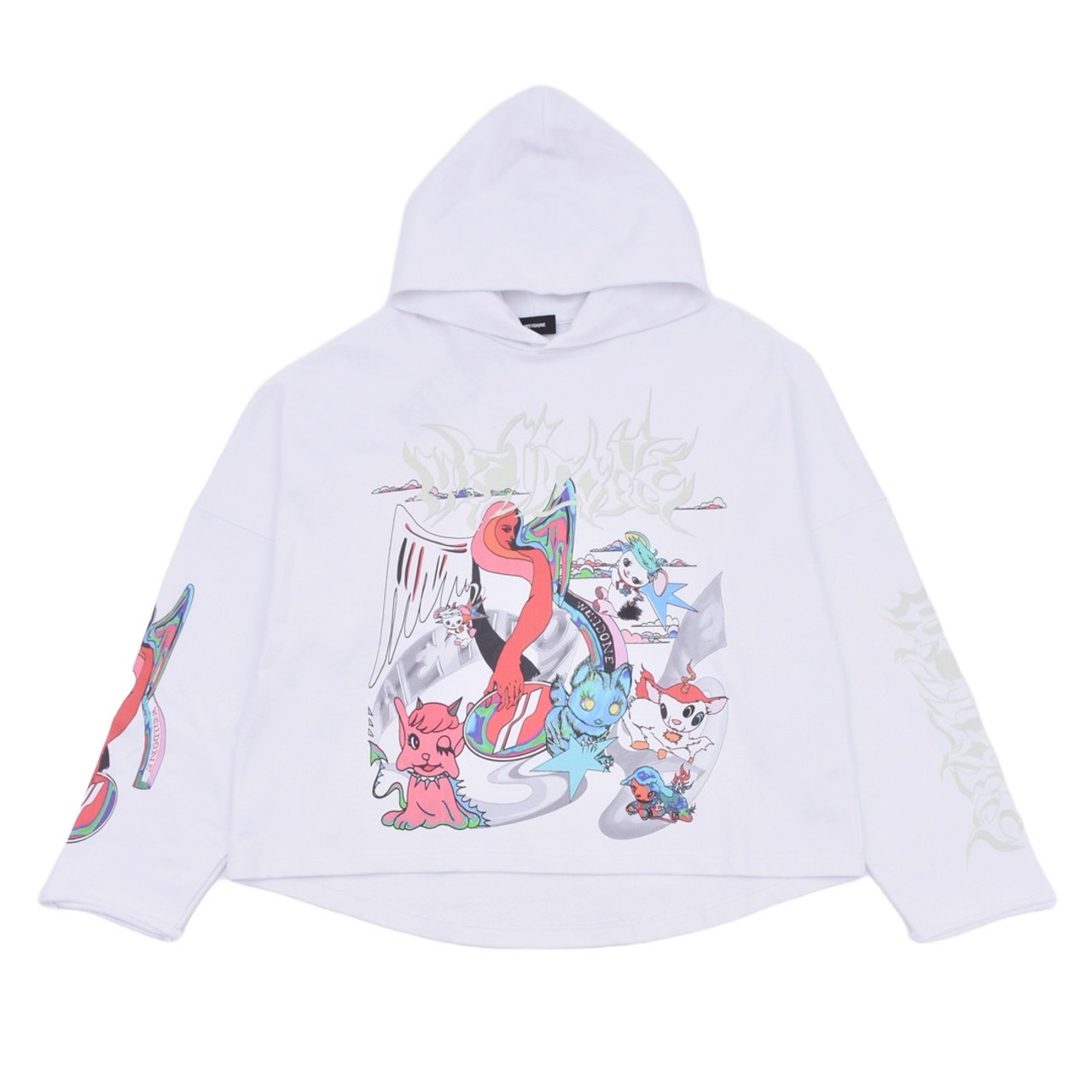 【WE11DONE】ANGEL PRINT WIDE-FIT HOODIE - 1