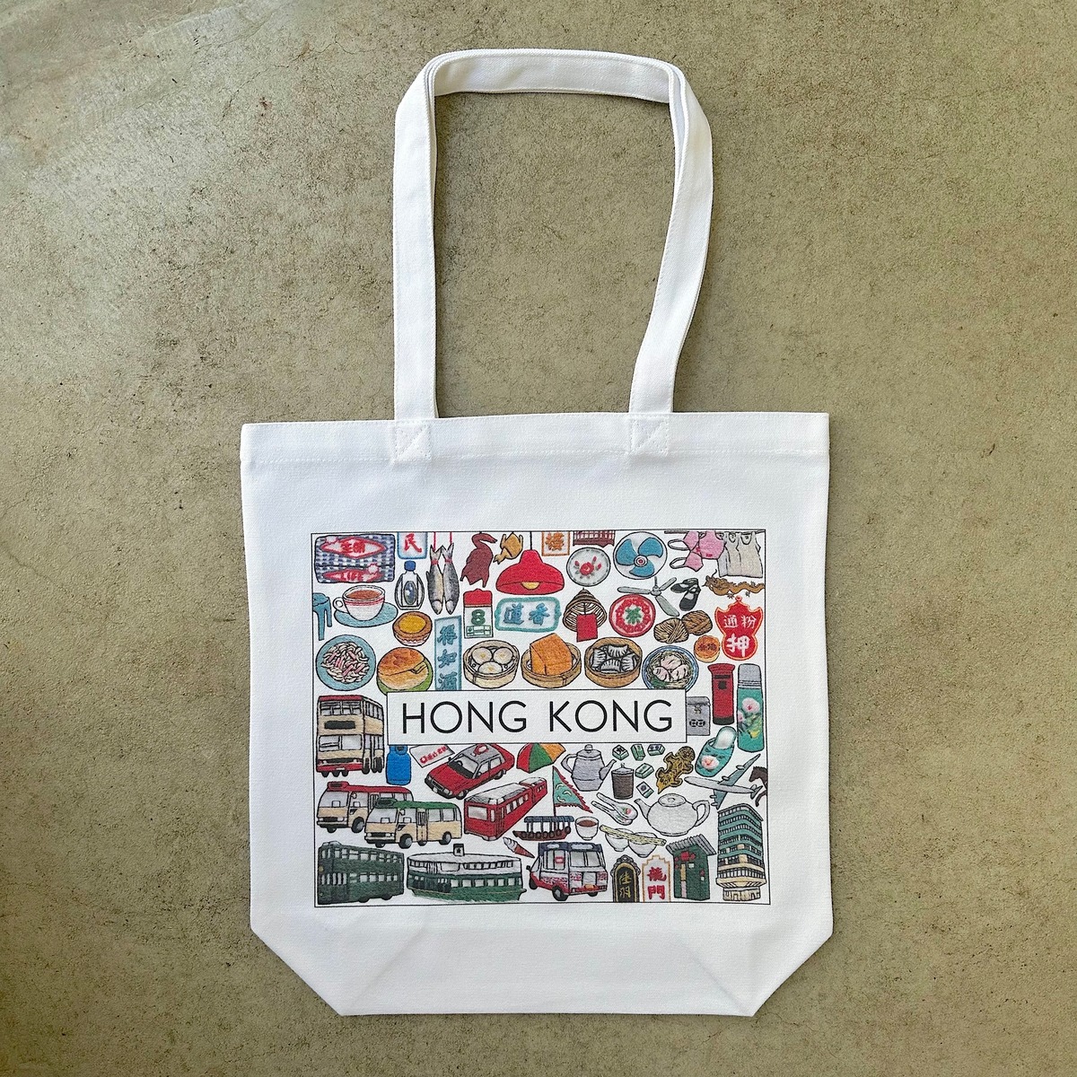 キャンバストートバッグ HONG KONG・B macaroni