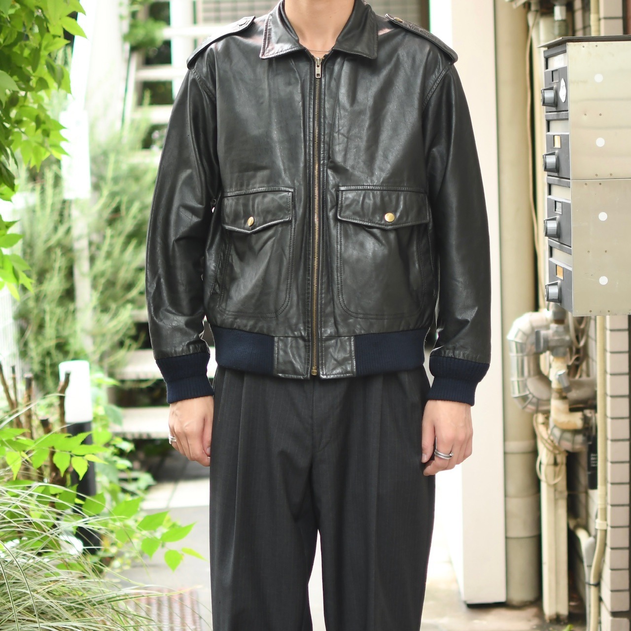 BURMA RUN leather flight jacket