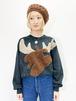 Vintage Customized Reindeer Sweat Shirt Made In USA