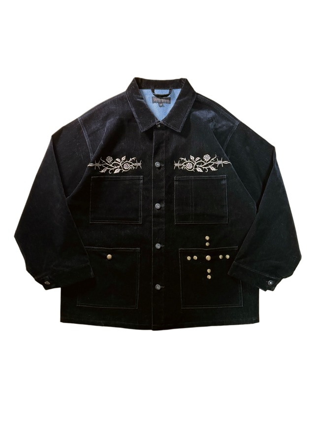 Black Flock Beer Coat