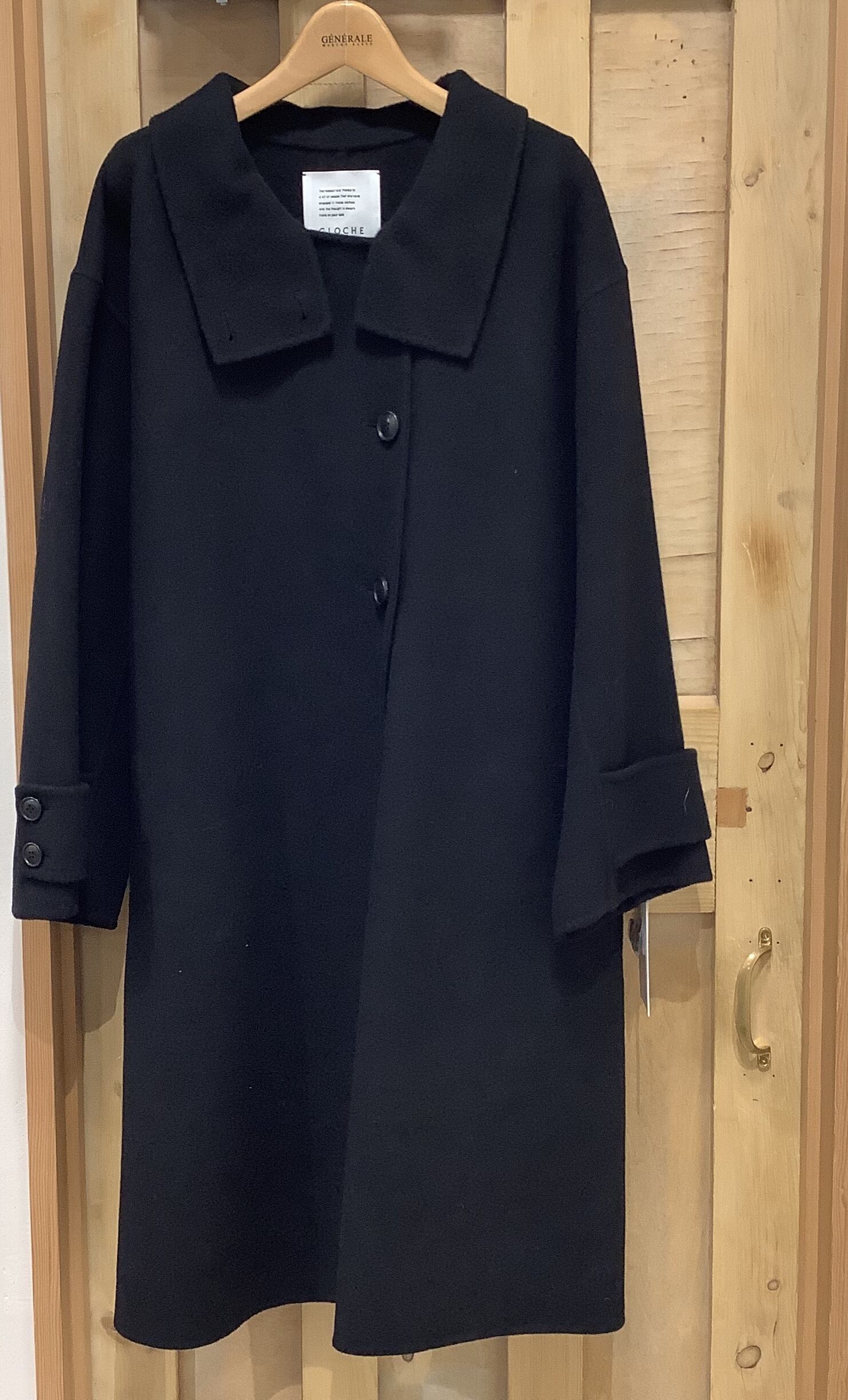 CLOCHE(クロッシェ)】PECOLAMBウールスタンドカラーコート［552-84521