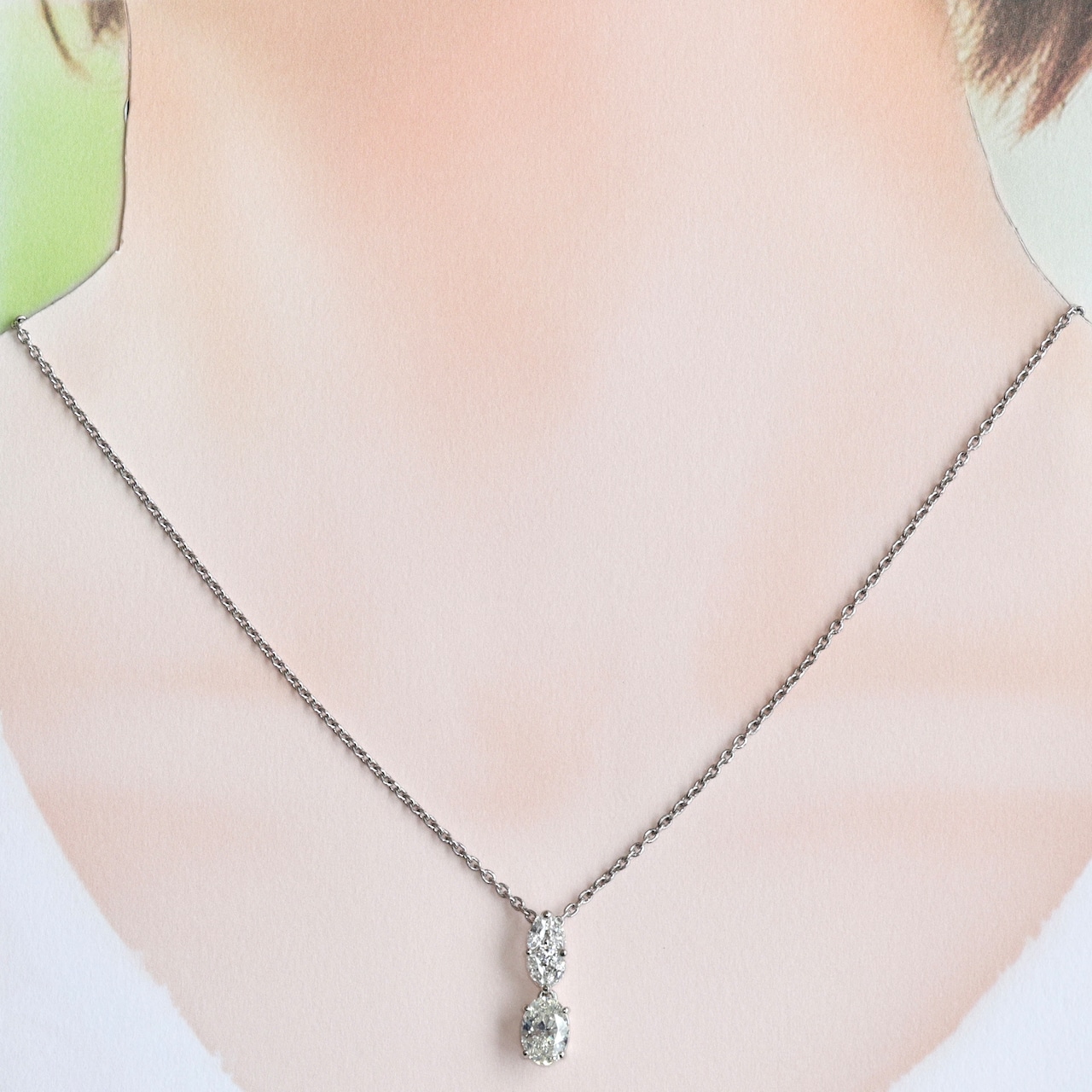 Pt950 平和堂 ダイヤモンド 1.118ct 0.35ct ネックレス プラチナ 