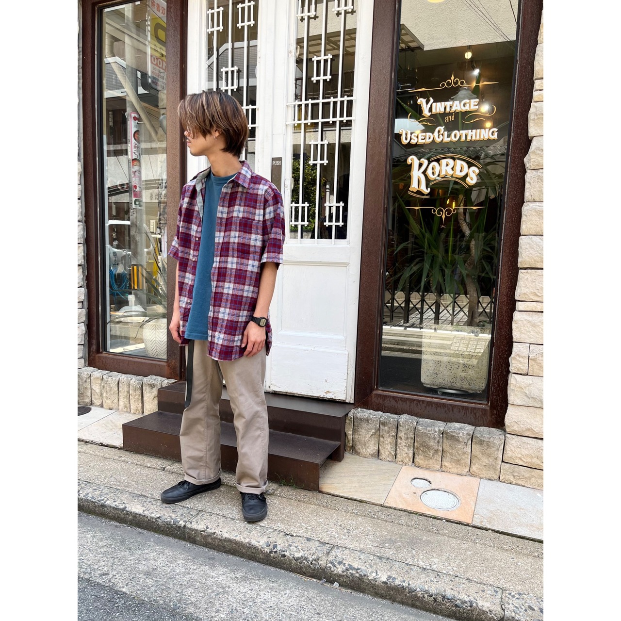 70〜80s PENDELTON S/S WOOL SHIRT MADE IN USA  Size L