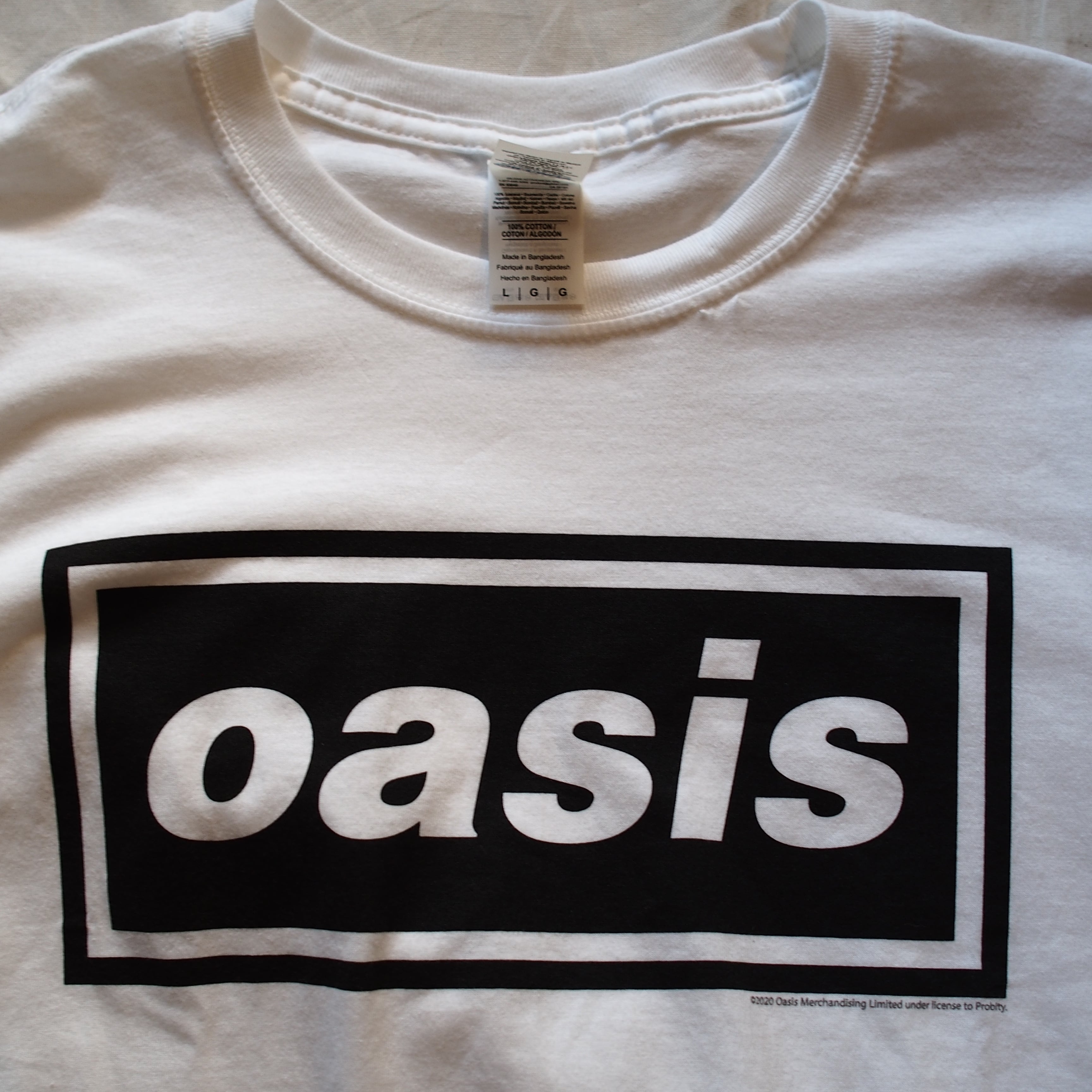 【オフィシャル】 oasis ボックスロゴ  Tシャツ オアシス