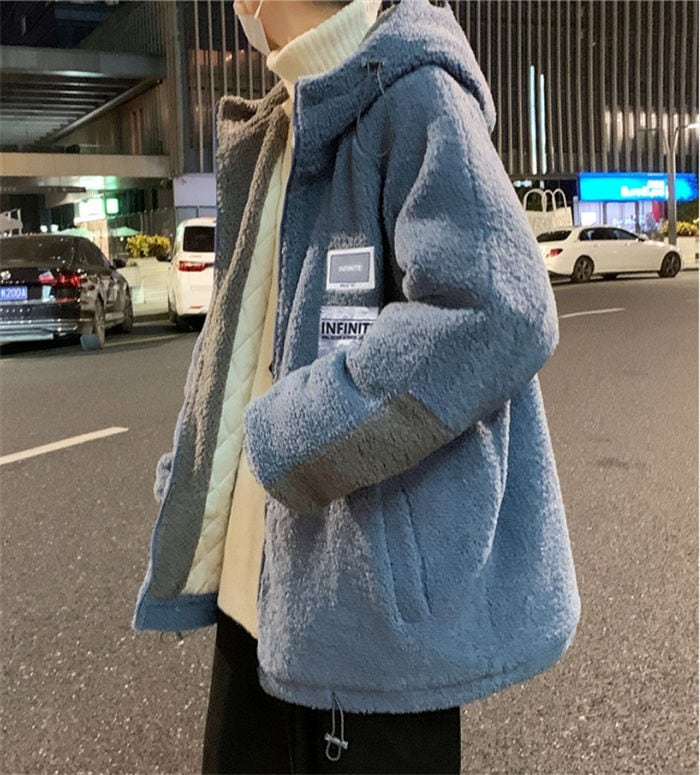 フリースジャケット アウター ボア ブルゾン メンズ 4色 M-3XL フード