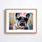 French Bulldog|愛嬌たっぷりフレンチブルドッグのアートポスター|モダン空間を彩るユニークデザイン||国内生産・A4ポスター