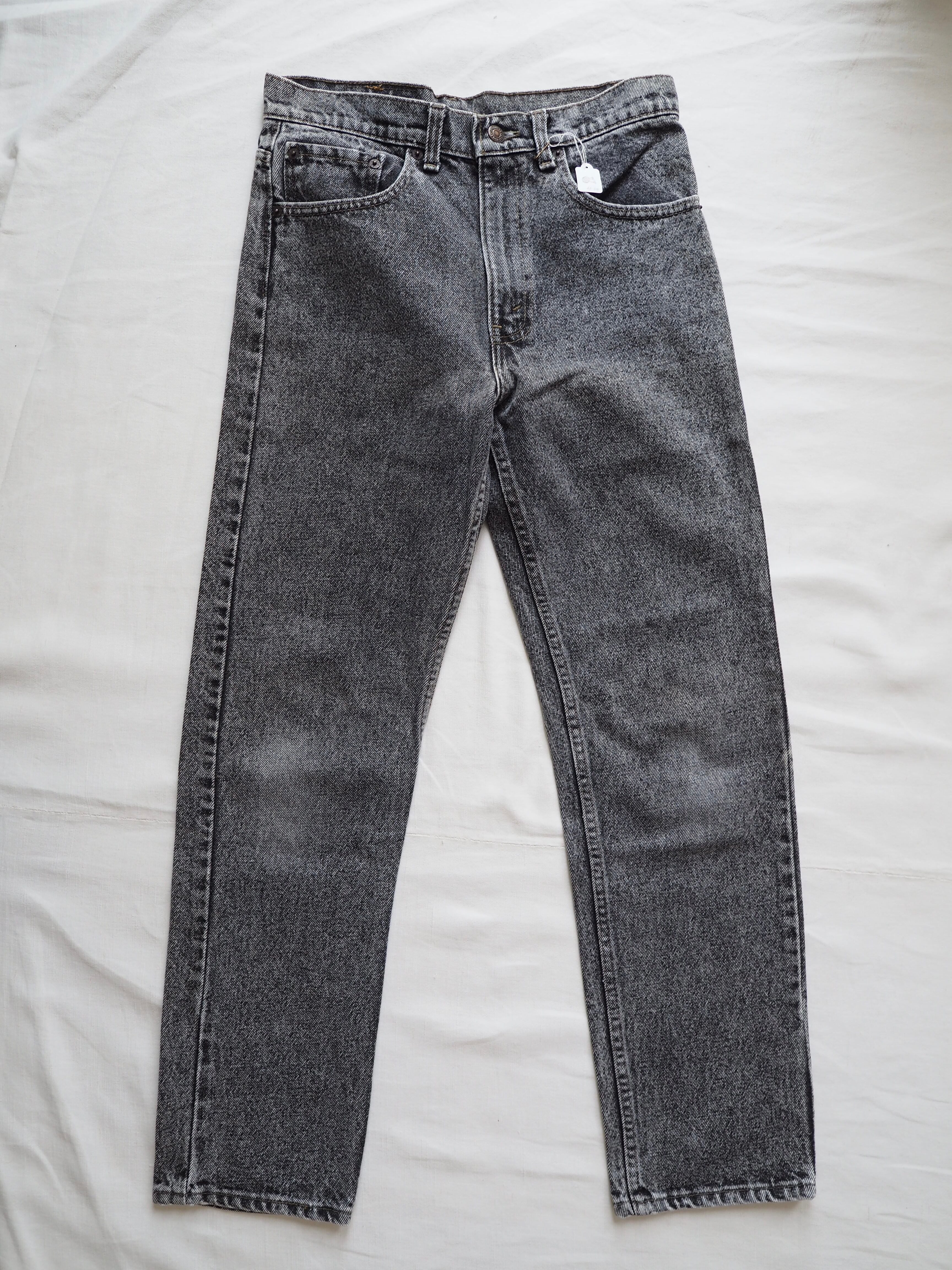 1990's USA Levi's 505-4861 Acid wash Black Denim Pants／W31
