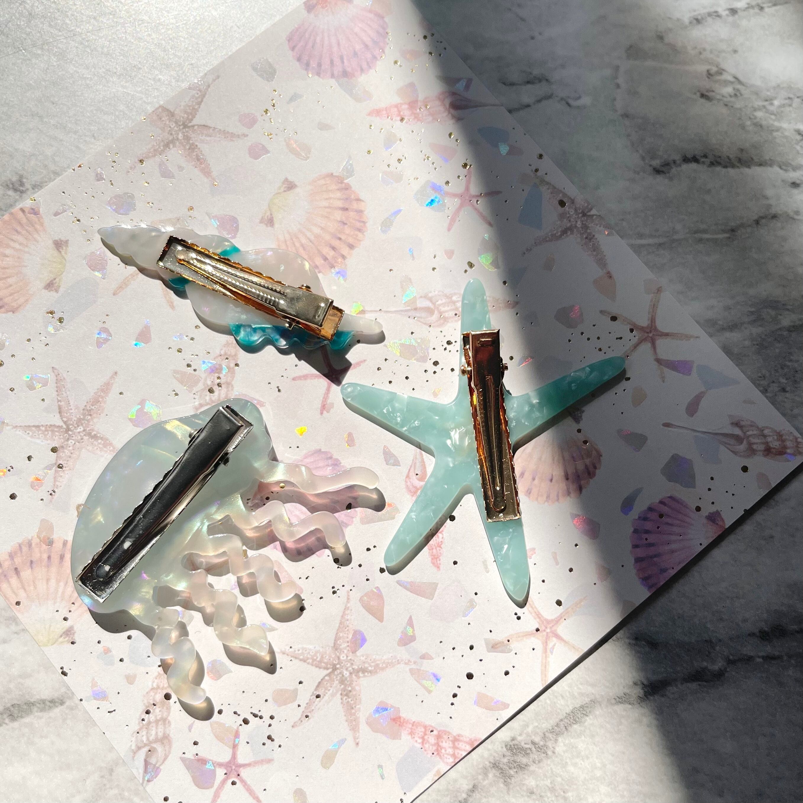 Hair Clip -Cony Island II - （ヒトデ、シェル、クラゲのヘア