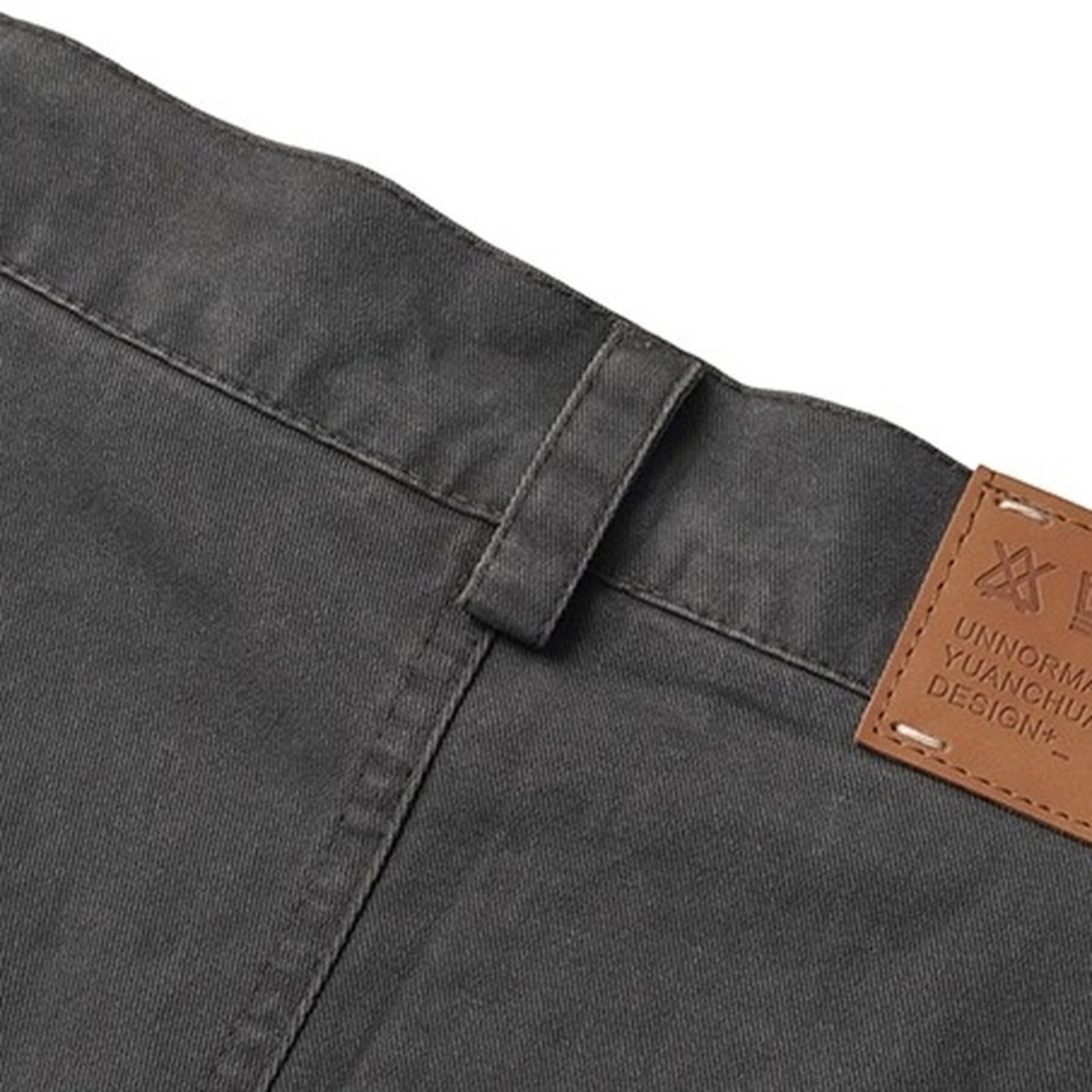 Patch Wide Baggy Full-Length Pants ◇2color H0899