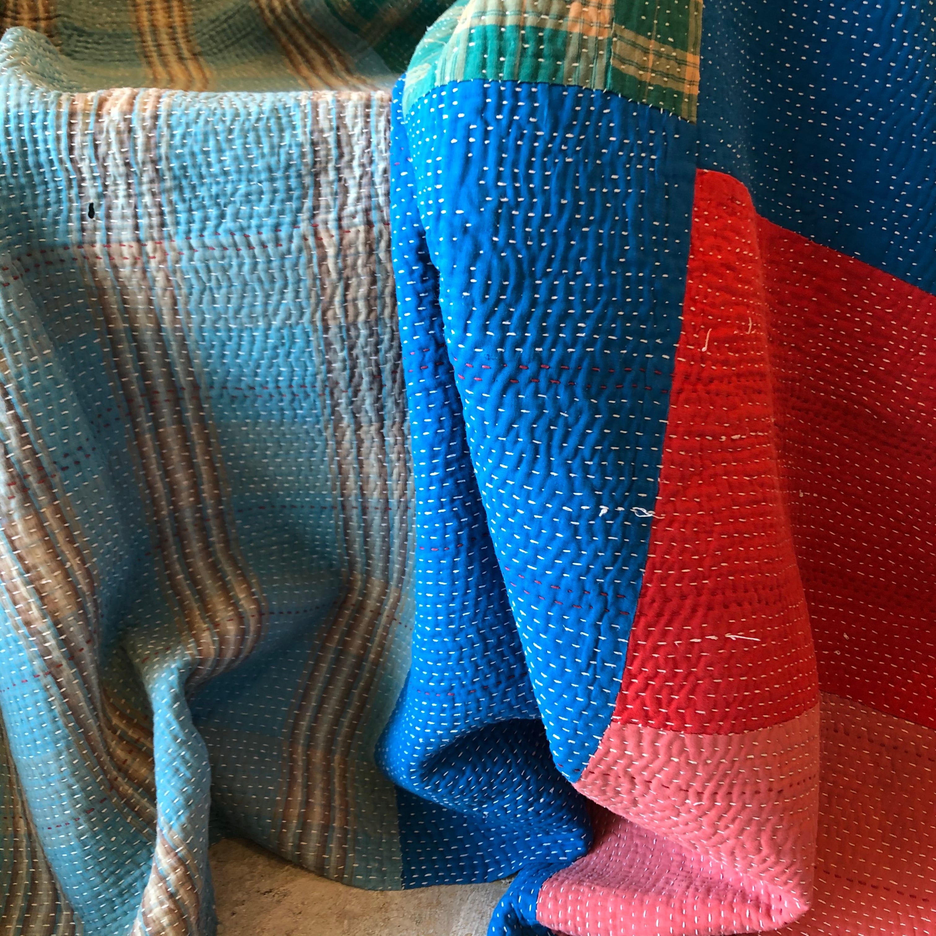 Vintage】カンタ刺繍のラグまる⑩ | Re-SHOP