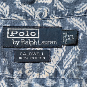 美品 XL 抜染 Caldwell Polo Ralph Lauren ポロラルフローレン 半袖開襟シャツ