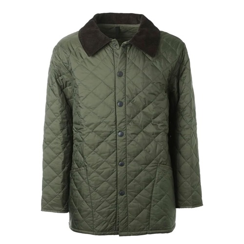 バブアー キルティングジャケット カバーオール 10905655 BARBOUR HERRON QUILT OLIVE [並行輸入]