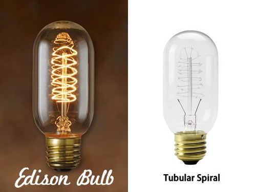 Edison bulb Tubular SPIRAL エジソンバルブ チューブラー スパイラル 40W/E26 電球 DETAIL レトロ 照明 カーボン