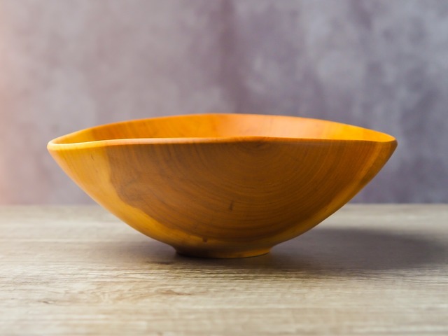 山桜 ウッドボウル20cm no.1（サラダボウル）／Canaria Wood Works