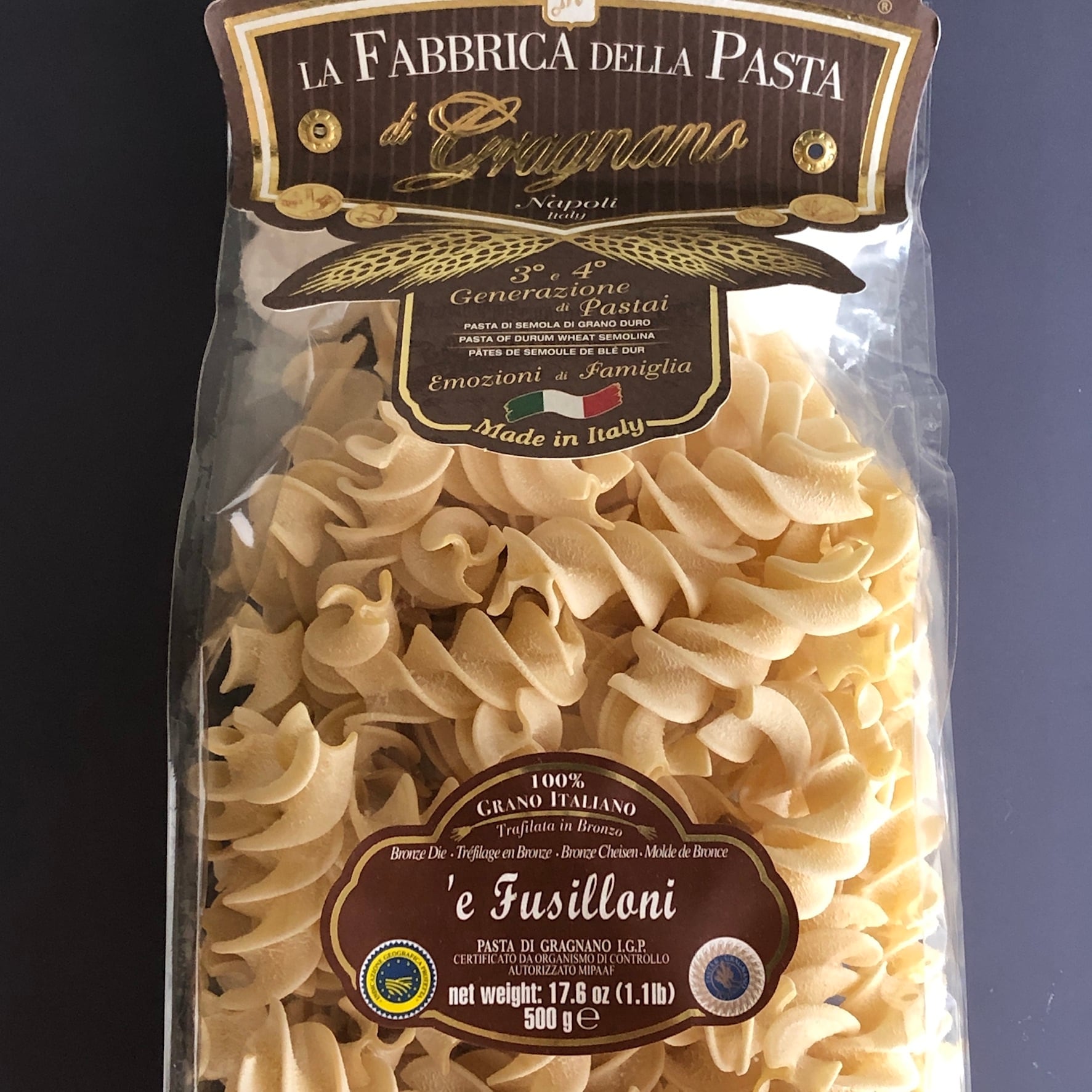 ヴェズヴィオ　ラ・ファブリカ・デッラ・パスタ社　500g×16