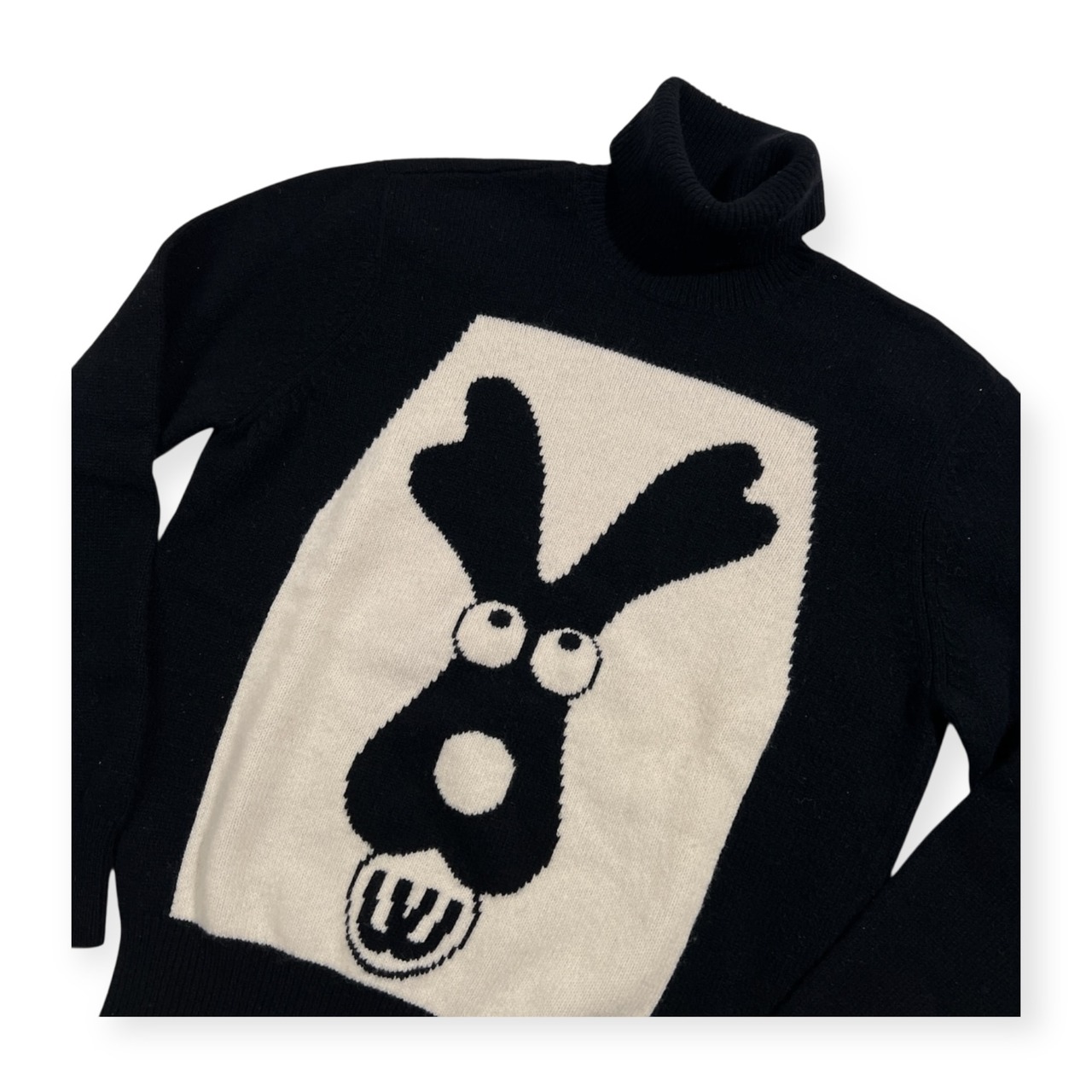 M・U SPORTS エムユースポーツ ミエコウエサコ タートルネック ウールニットセーター サイズ 40 /ブラック/レディース/ゴルフ