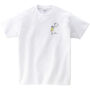 フレブル バスケ シュート Tシャツ dog35 イラスト 犬 フレンチブルドッグ ゆるい バスケットボール