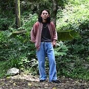 YASHIKI / GANKO別注 Ginka Cardigan(Yuki Momizi)style2
