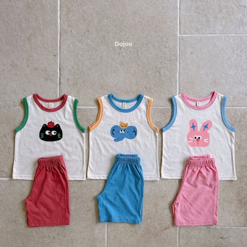 [Dajoa] Animal Sleeveless Loungewear / [다조아] 애니멀나시실내복