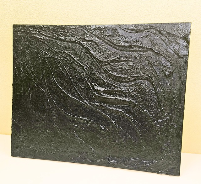 キャンバスアート 塗装アート ブラック（大） インテリア