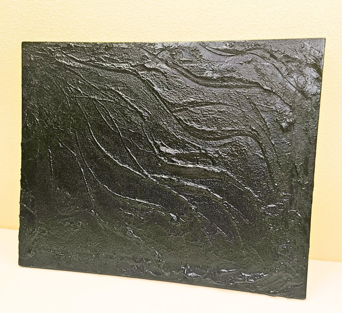 キャンバスアート 塗装アート ブラック(大) インテリア